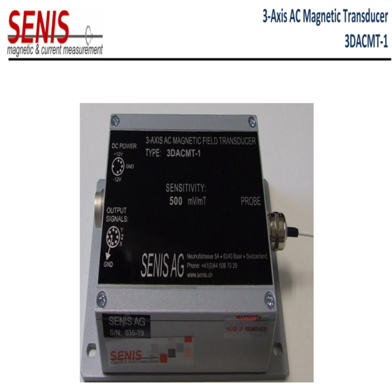 3DACMT-1_3 Axis AC High Frequency Magnetic Transducer